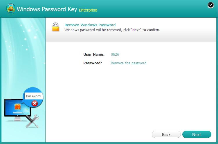 wipe out password on windows