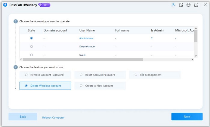 administrator password reset windows 8